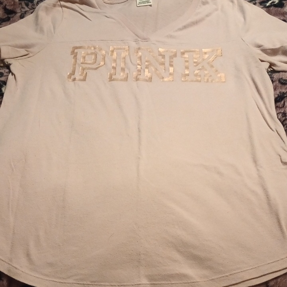 PINK Victoria's Secret Kids Tee - Cream